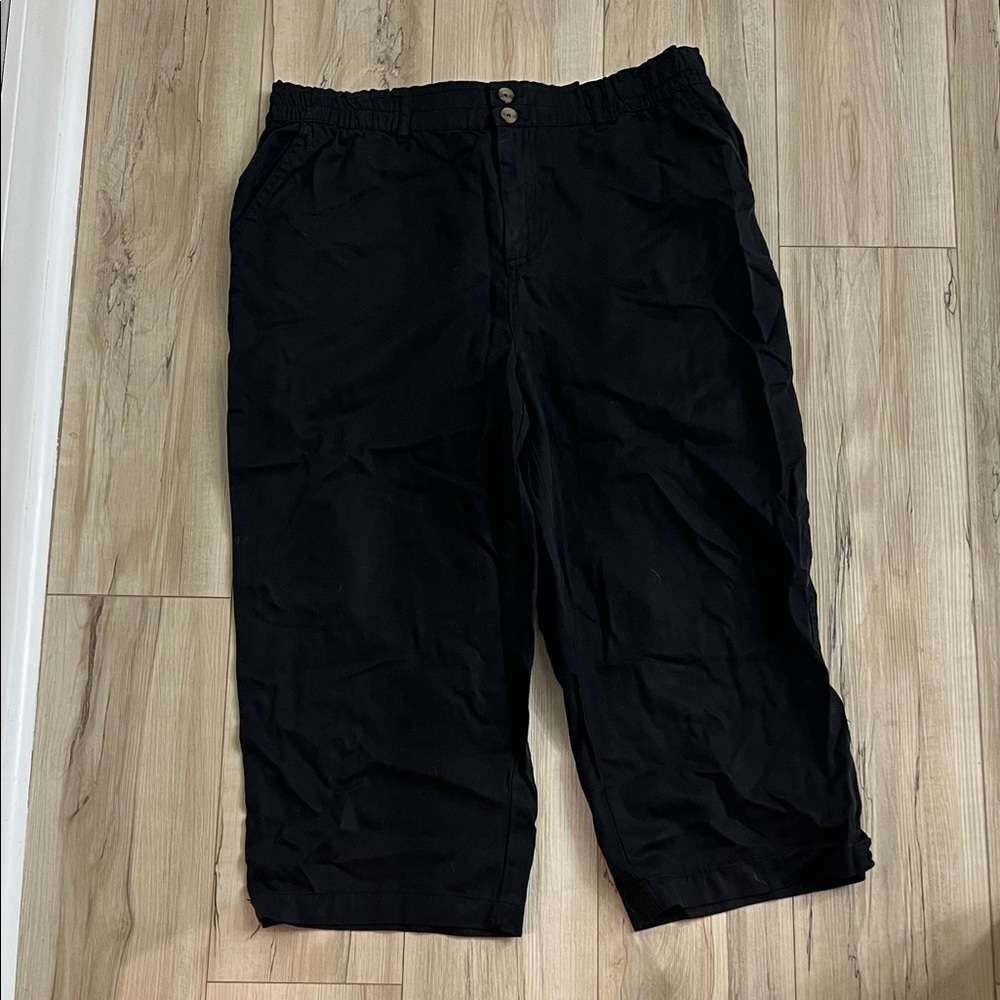 Maurices Black Weekender Wide Leg Crop Women